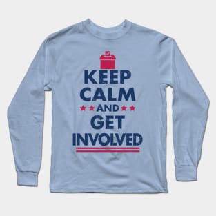 2024 Presidential Election 2024 Keep Calm And Vote Slogan Meme Long Sleeve T-Shirt